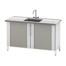 Стол-мойка ЛАБ-PRO МО 140.75.90 F20 (1 чаша FRIDURIT глубиной 250мм, столешница - FRIDURIT 20мм) ЛОИП