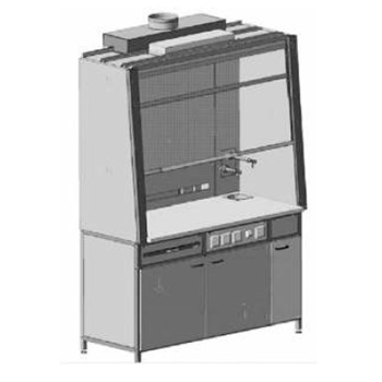 Шкаф вытяжной с водой с электрикой 1500´750´2250 DURCON краны tof ЭКОХИМ