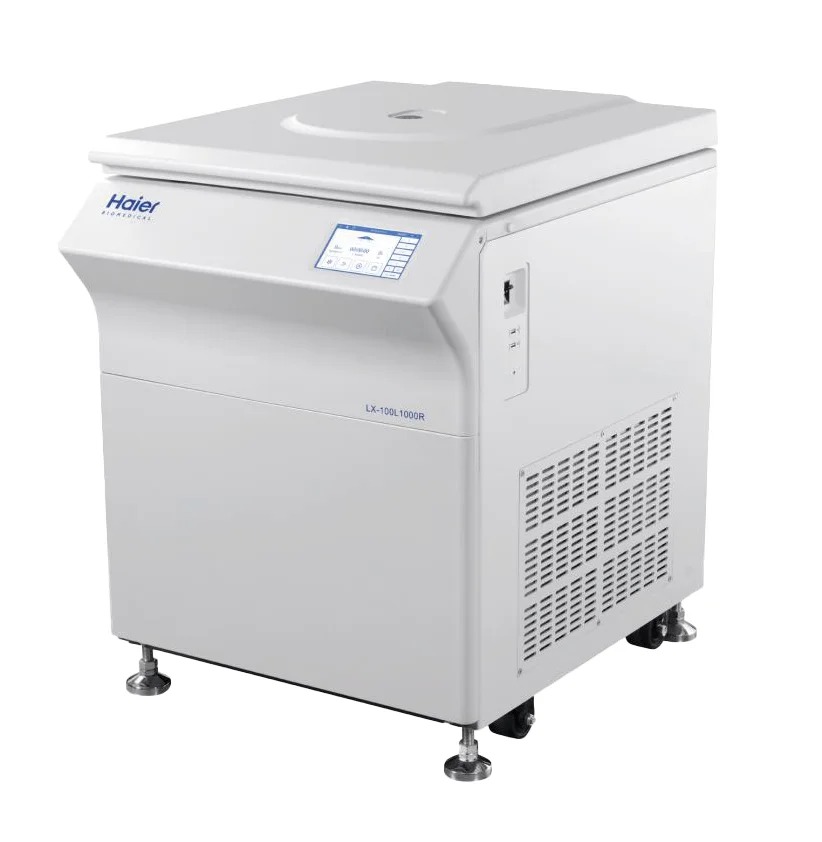  LX-100L1000R Напольная лабораторная центрифуга с охлаждением Haier Biomedical (500-10000 об/мин; макс. RCF: 18590 g; макс. вместимость: 6*1000мл)